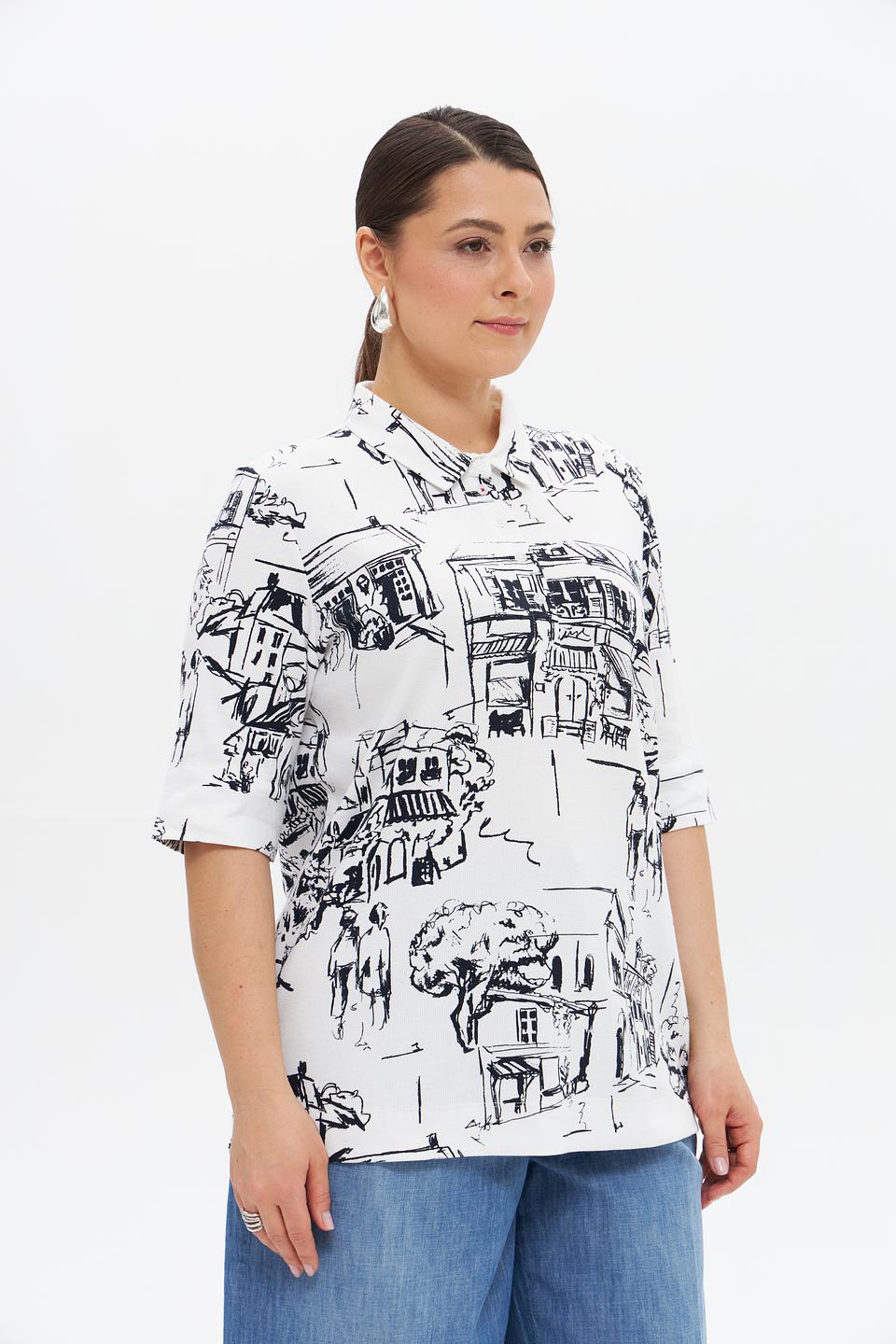 Футболка Frapp с принтом "Город"