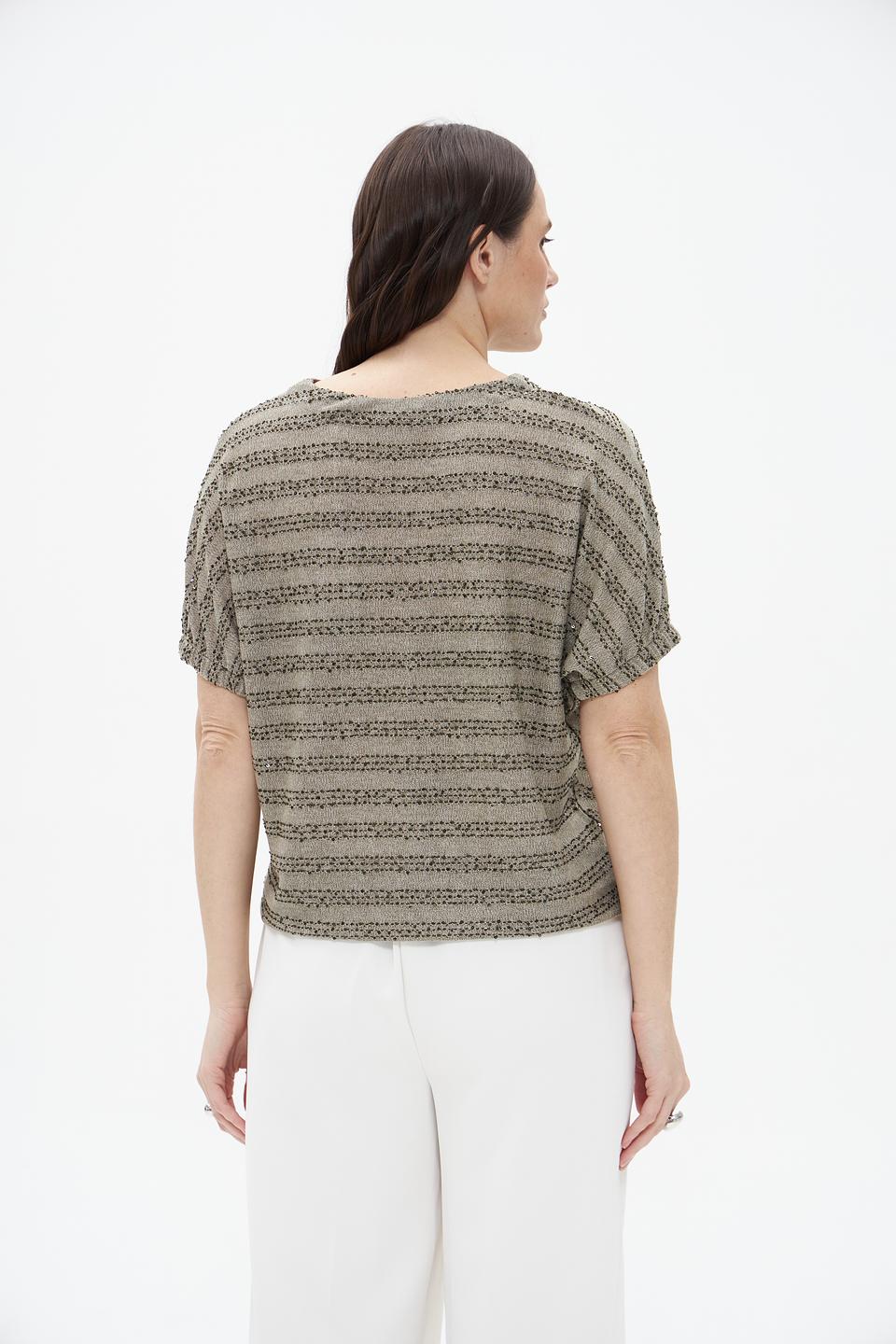 Футболка Bianca с узором бежевая