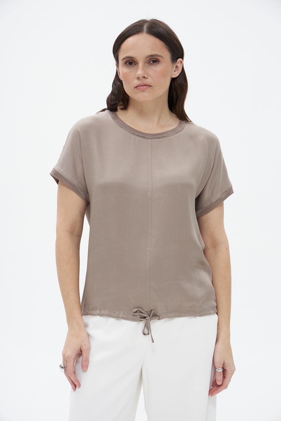 Блуза Bianca с завязками бежевая