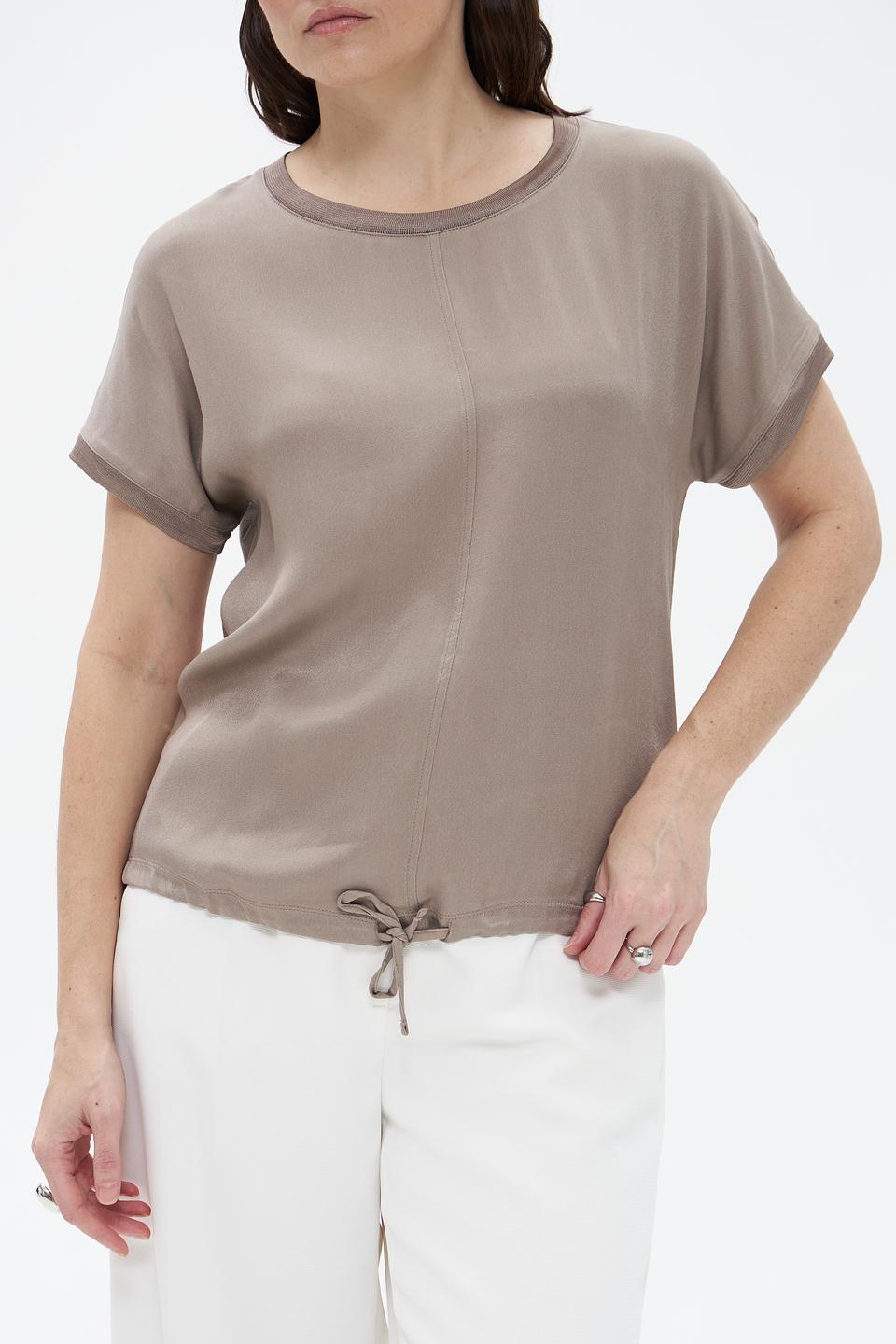 Блуза Bianca с завязками бежевая