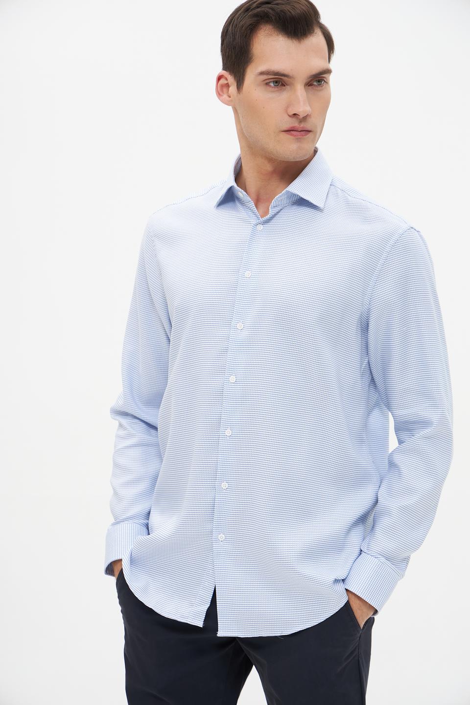 Рубашка дл Seidensticker в полоску голубой