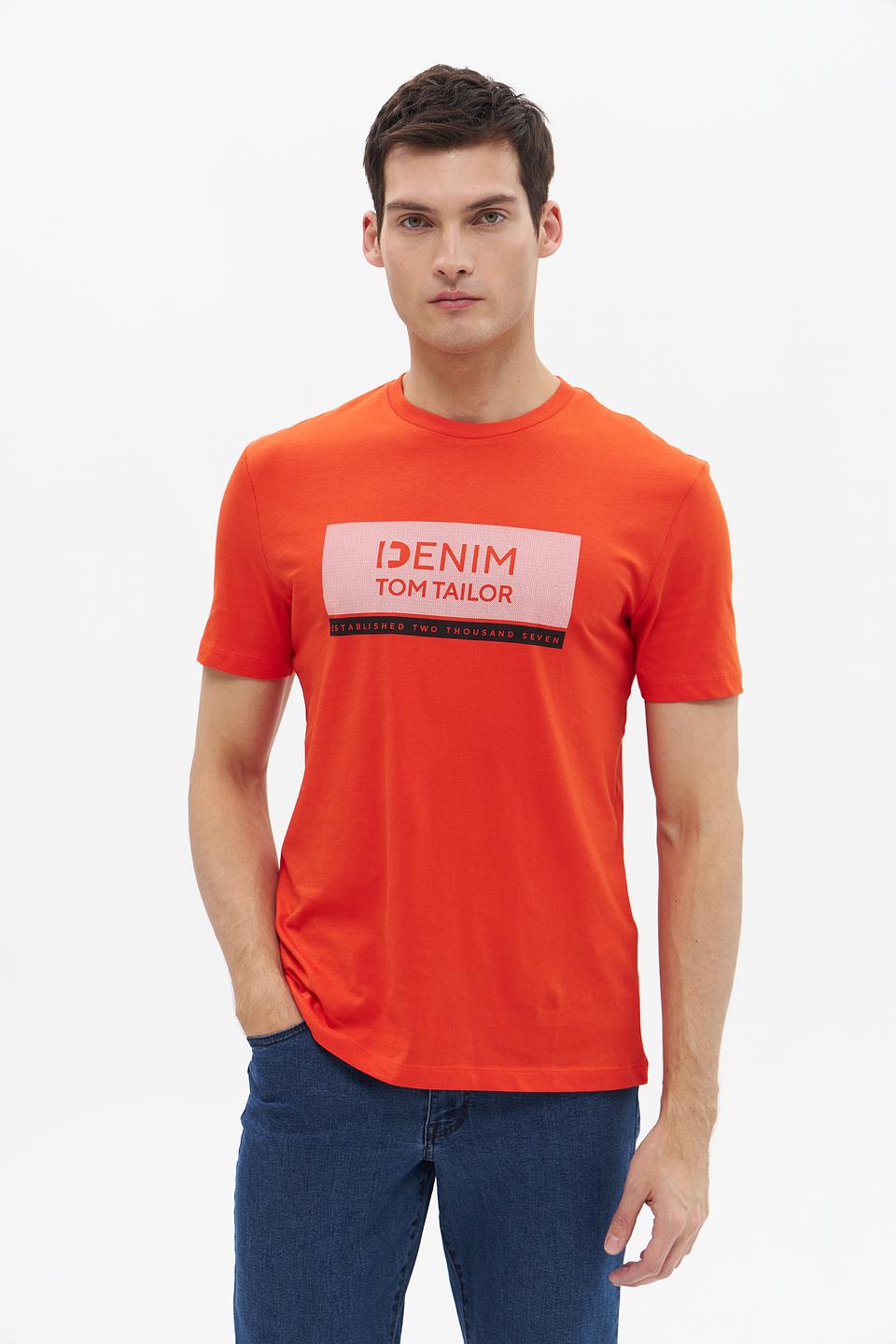 Футболка Tom Tailor denim оранжевая