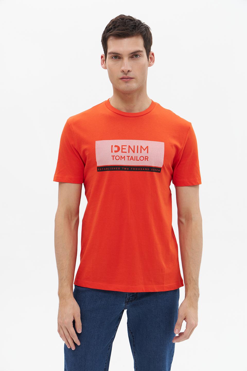 Футболка Tom Tailor denim оранжевая