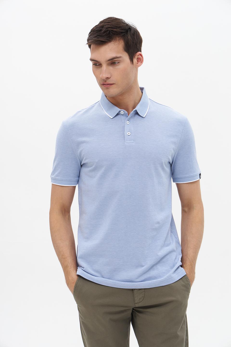 Поло Tom Tailor denim голубое