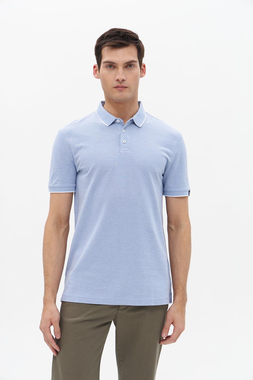 Поло Tom Tailor denim голубое