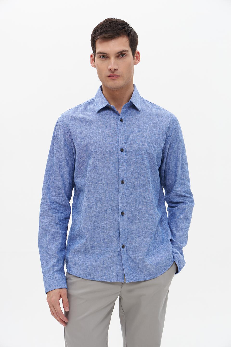 Рубашка дл Tom Tailor denim голубая