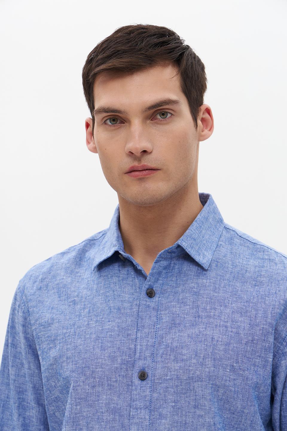 Рубашка дл Tom Tailor denim голубая