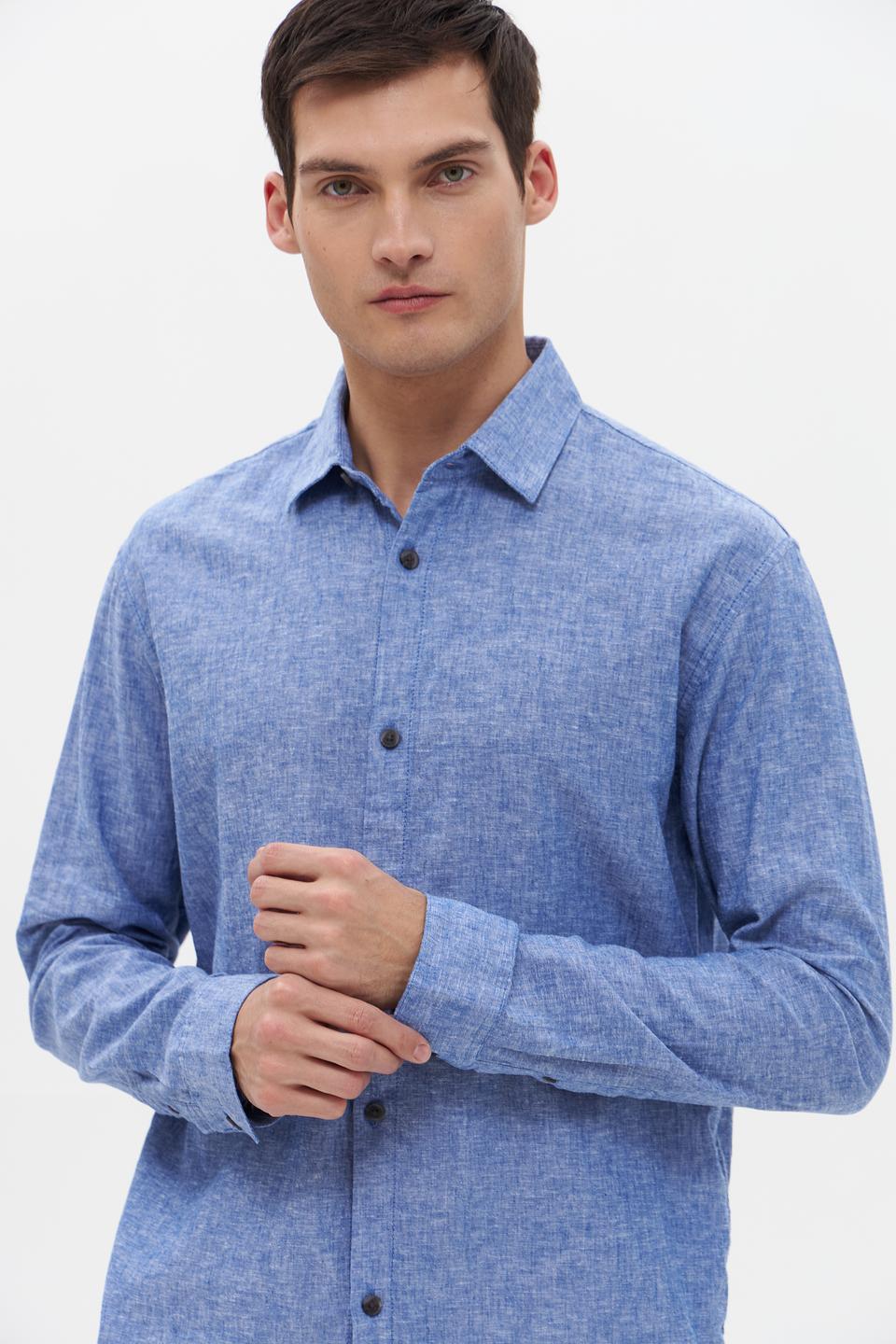 Рубашка дл Tom Tailor denim голубая