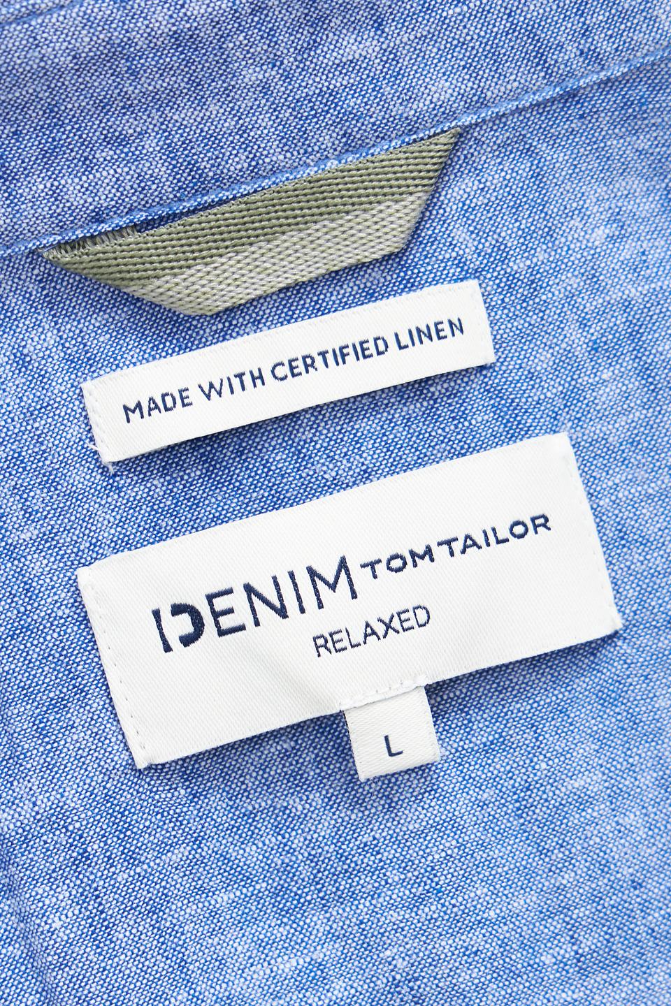 Рубашка дл Tom Tailor denim голубая