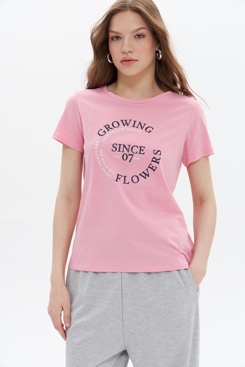 Футболка Tom Tailor denim розовый