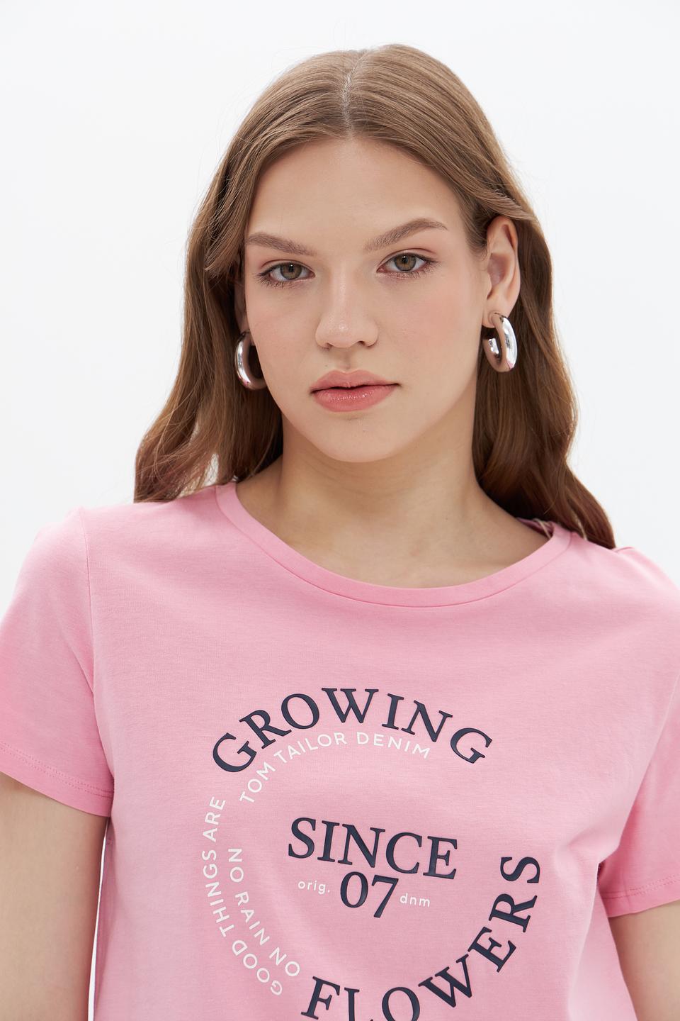 Футболка Tom Tailor denim розовый