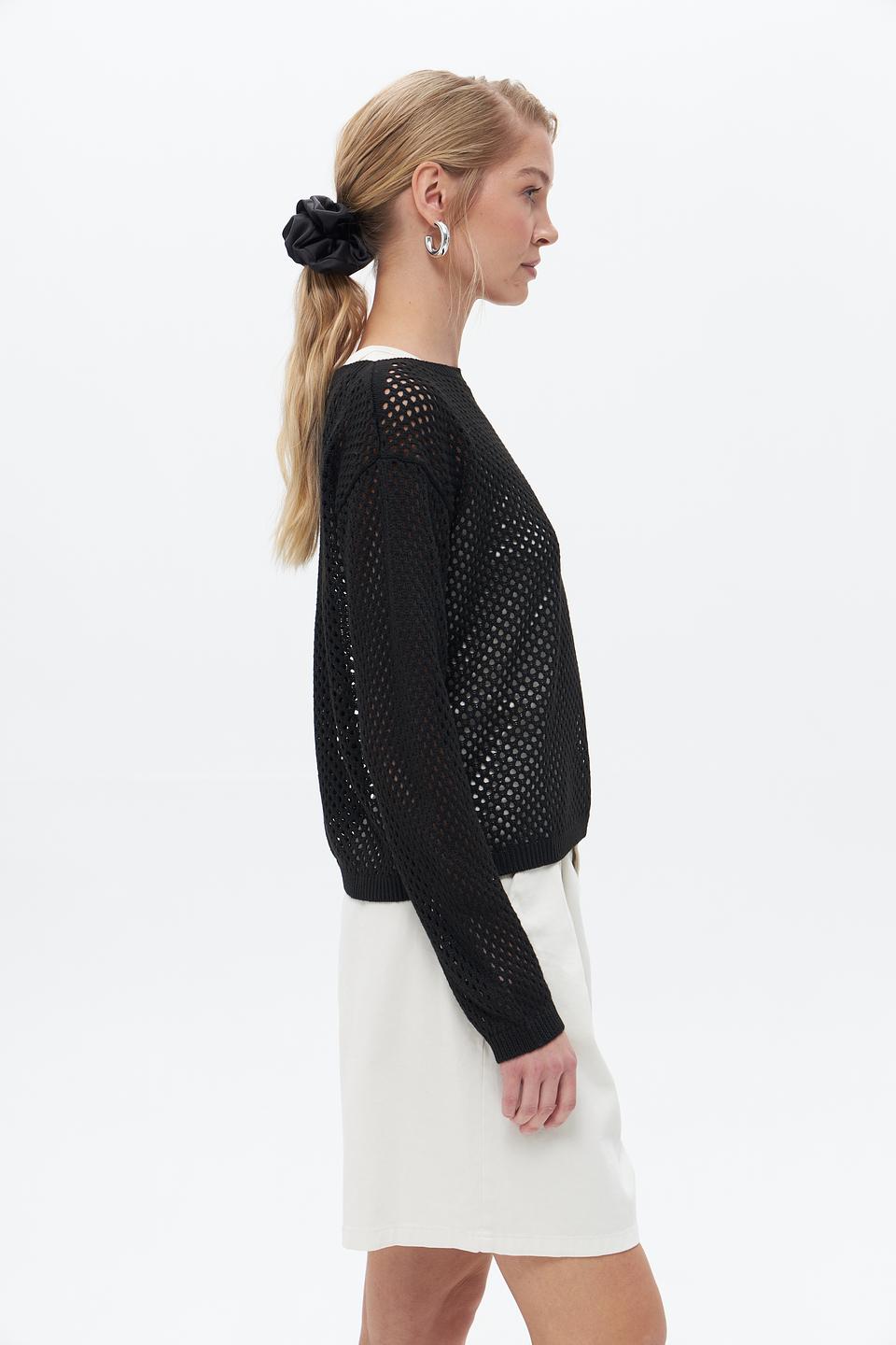Пуловер Broadway ажурный чёрный
