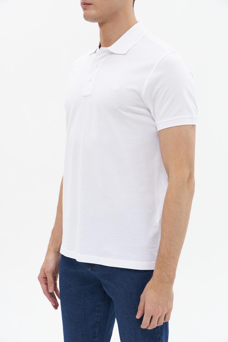 Поло Granchio хлопковое белое