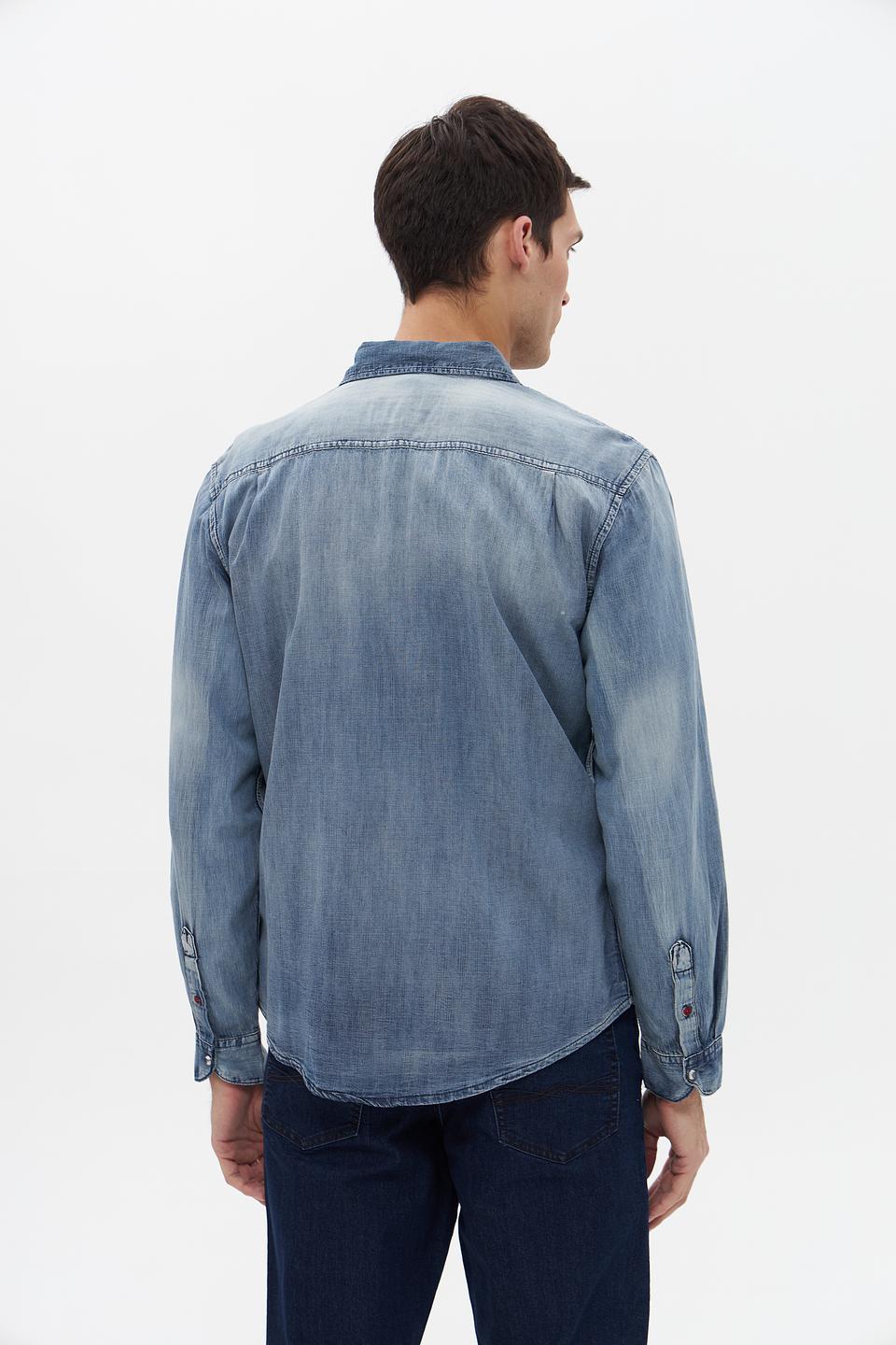 Рубашка Time Zone джинсовая голубая