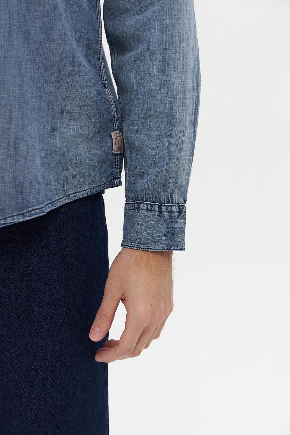 Рубашка Time Zone джинсовая голубая