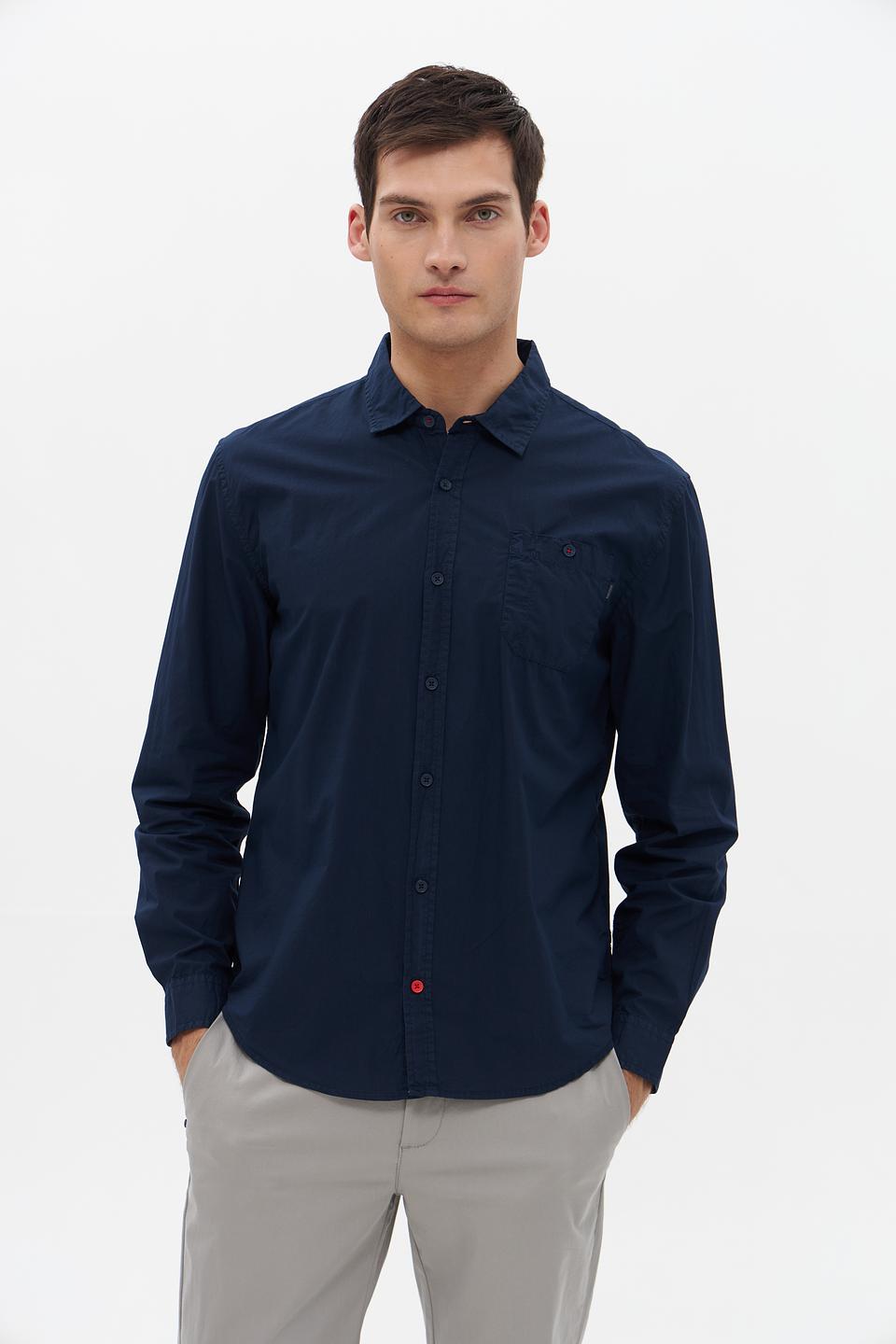 Рубашка Time Zone мужская синяя