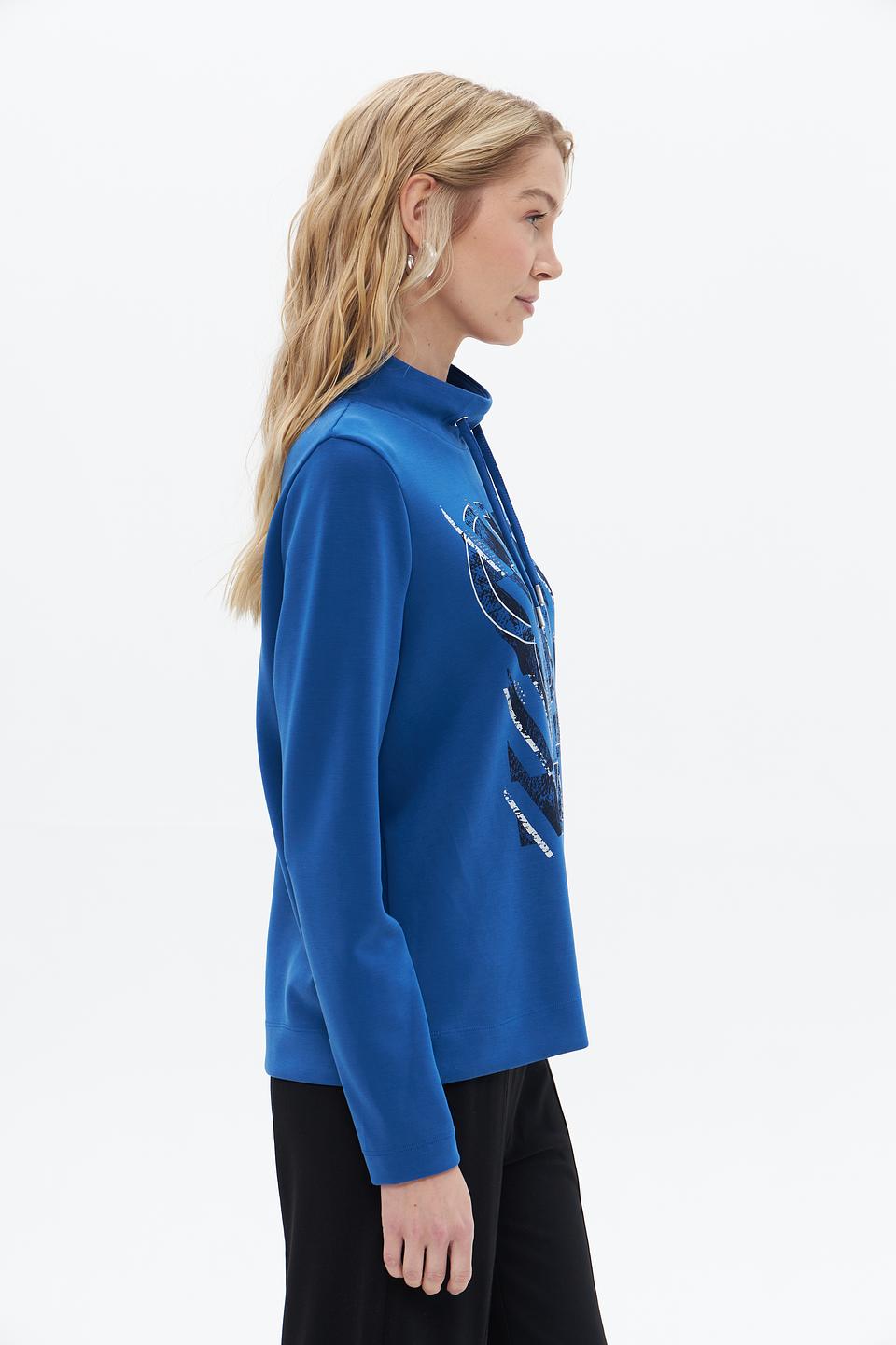 Пуловер Gerry Weber с принтом синий