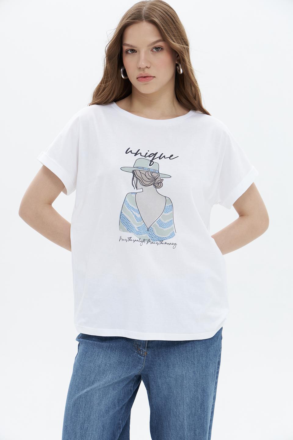 Футболка UNQ с принтом