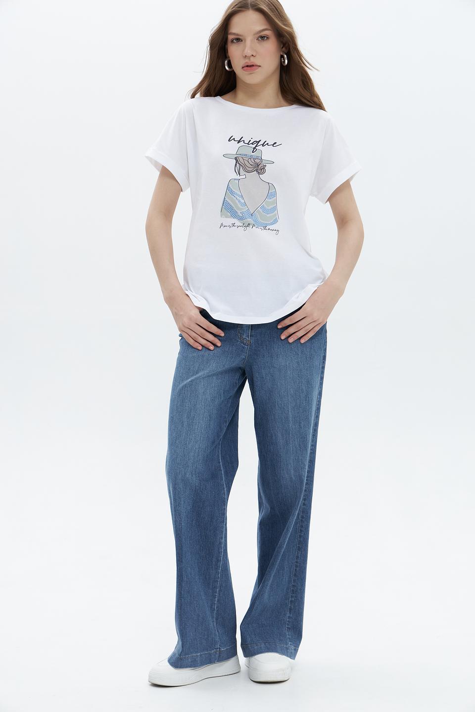 Футболка UNQ с принтом