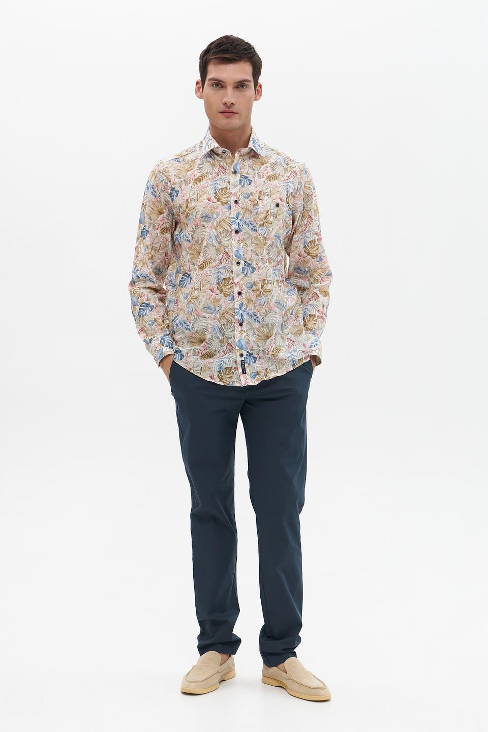 Рубашка Casa Moda с тропическим принтом