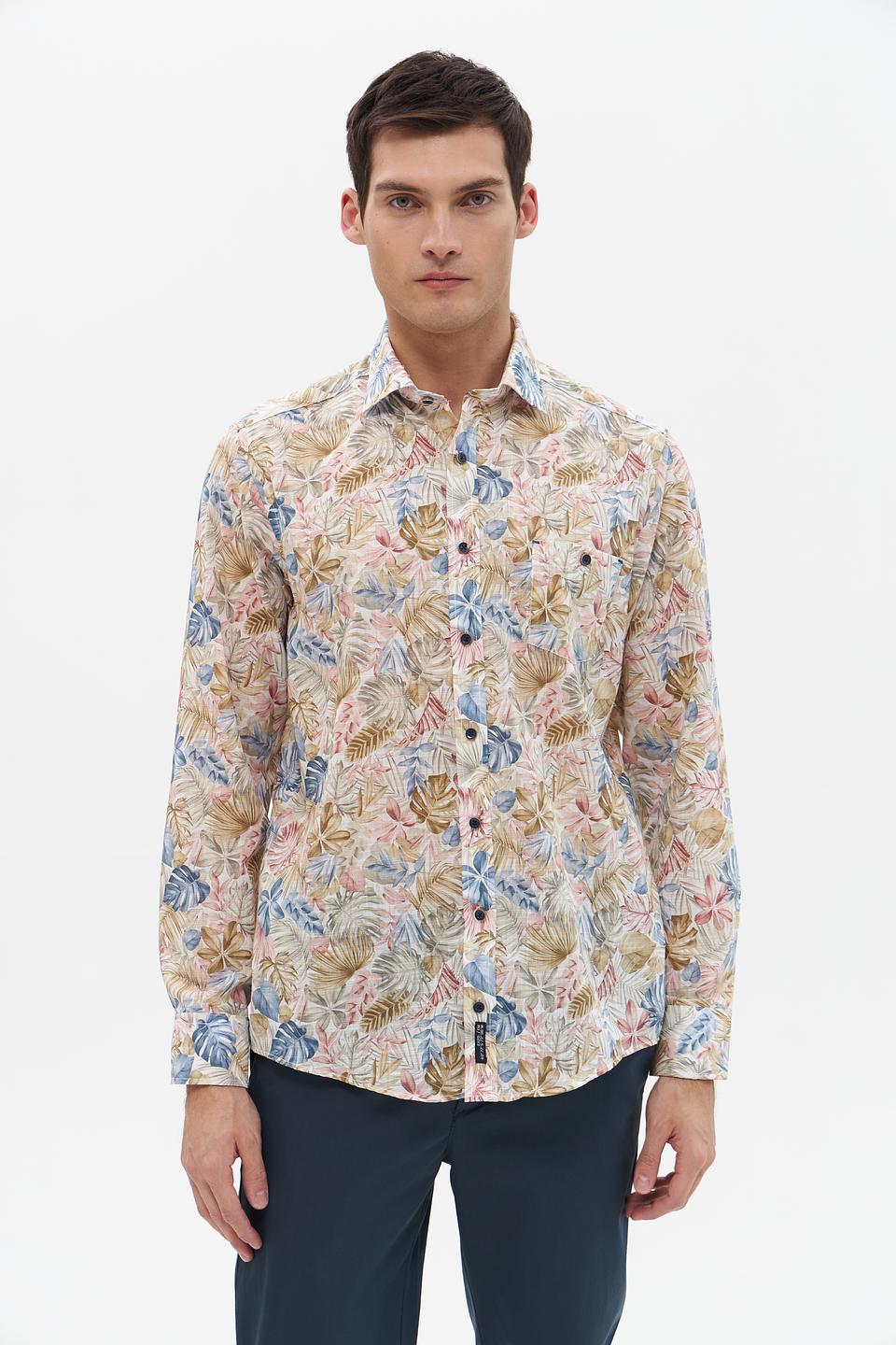 Рубашка Casa Moda с тропическим принтом