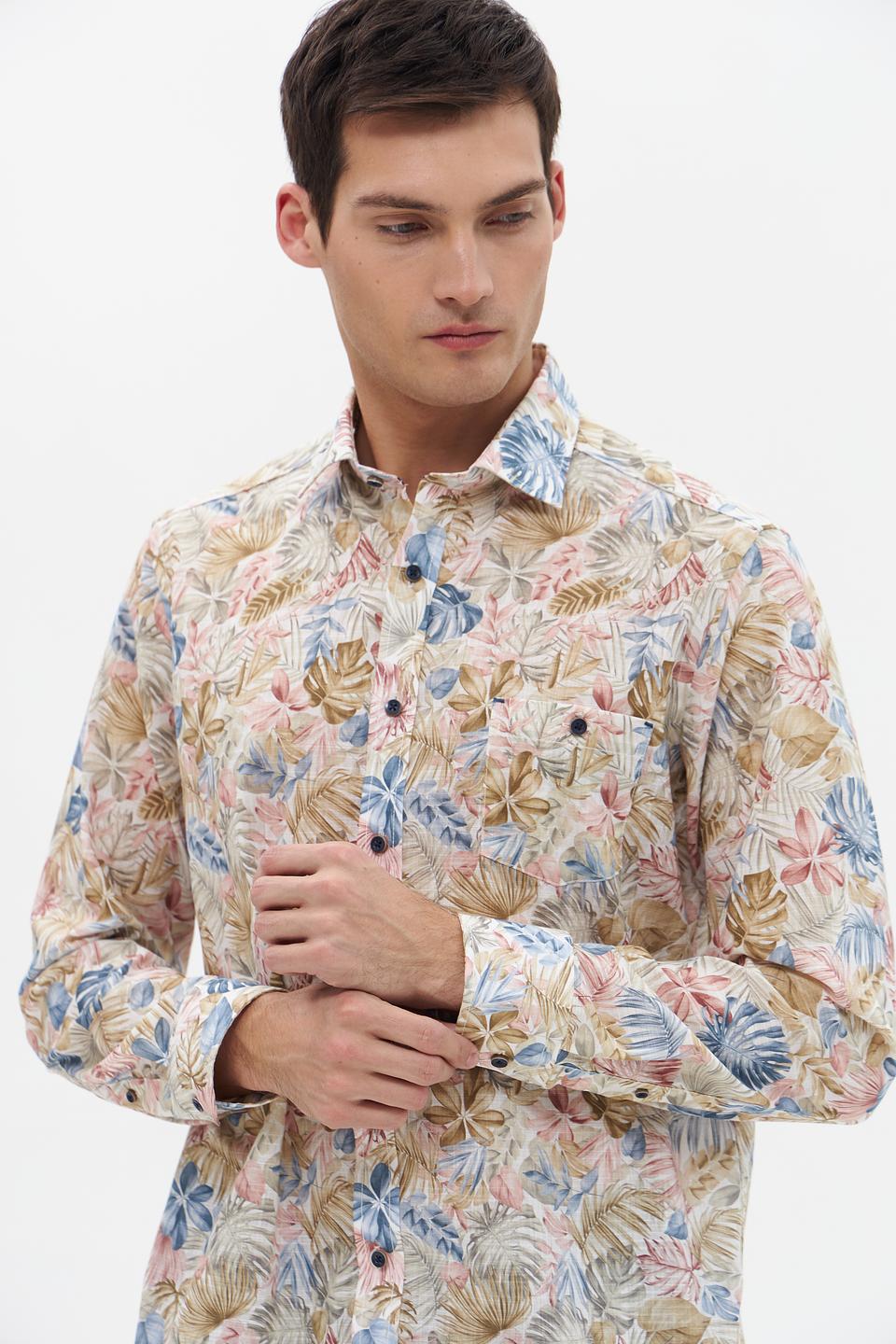 Рубашка Casa Moda с тропическим принтом