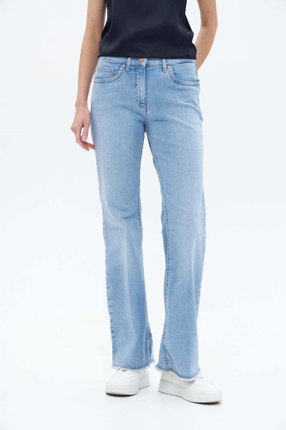 Джинсы ZRS клеш голубые