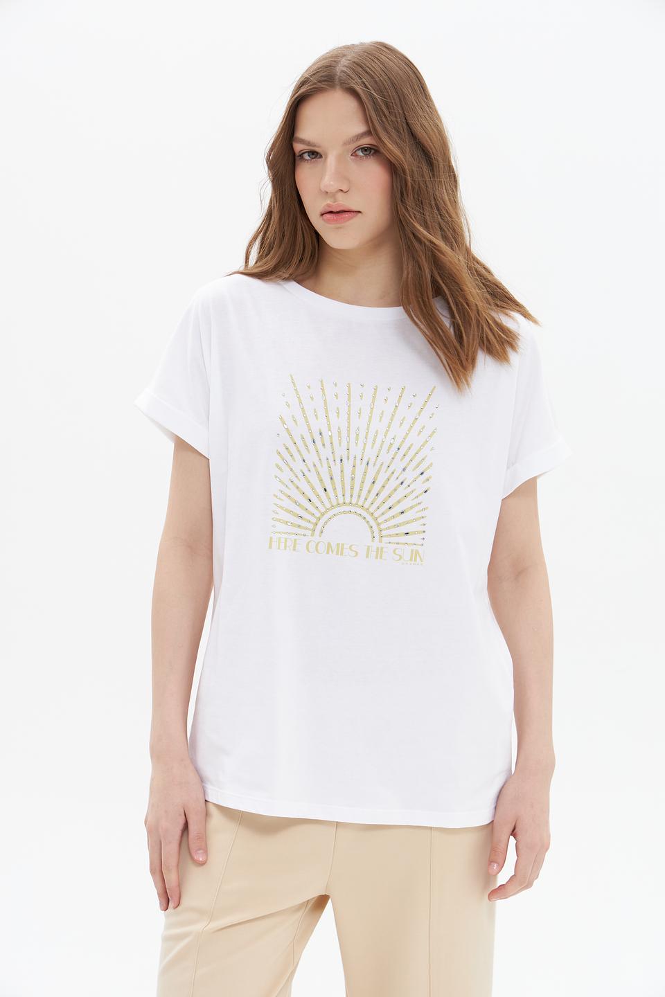 Футболка UNQ с принтом "Here Comes The Sun"