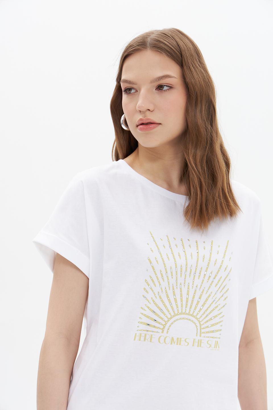Футболка UNQ с принтом "Here Comes The Sun"