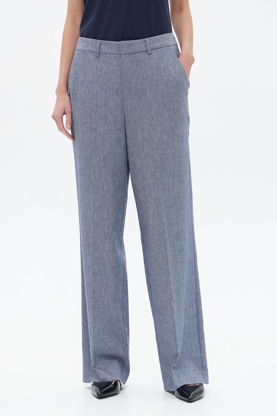 Брюки клёш Oui серые