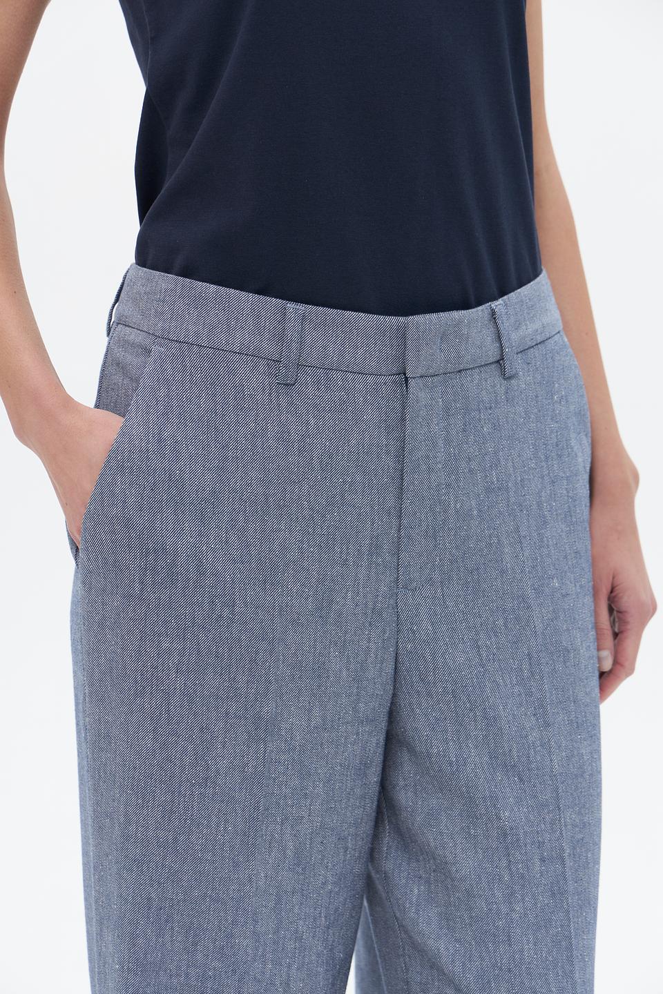 Брюки клёш Oui серые