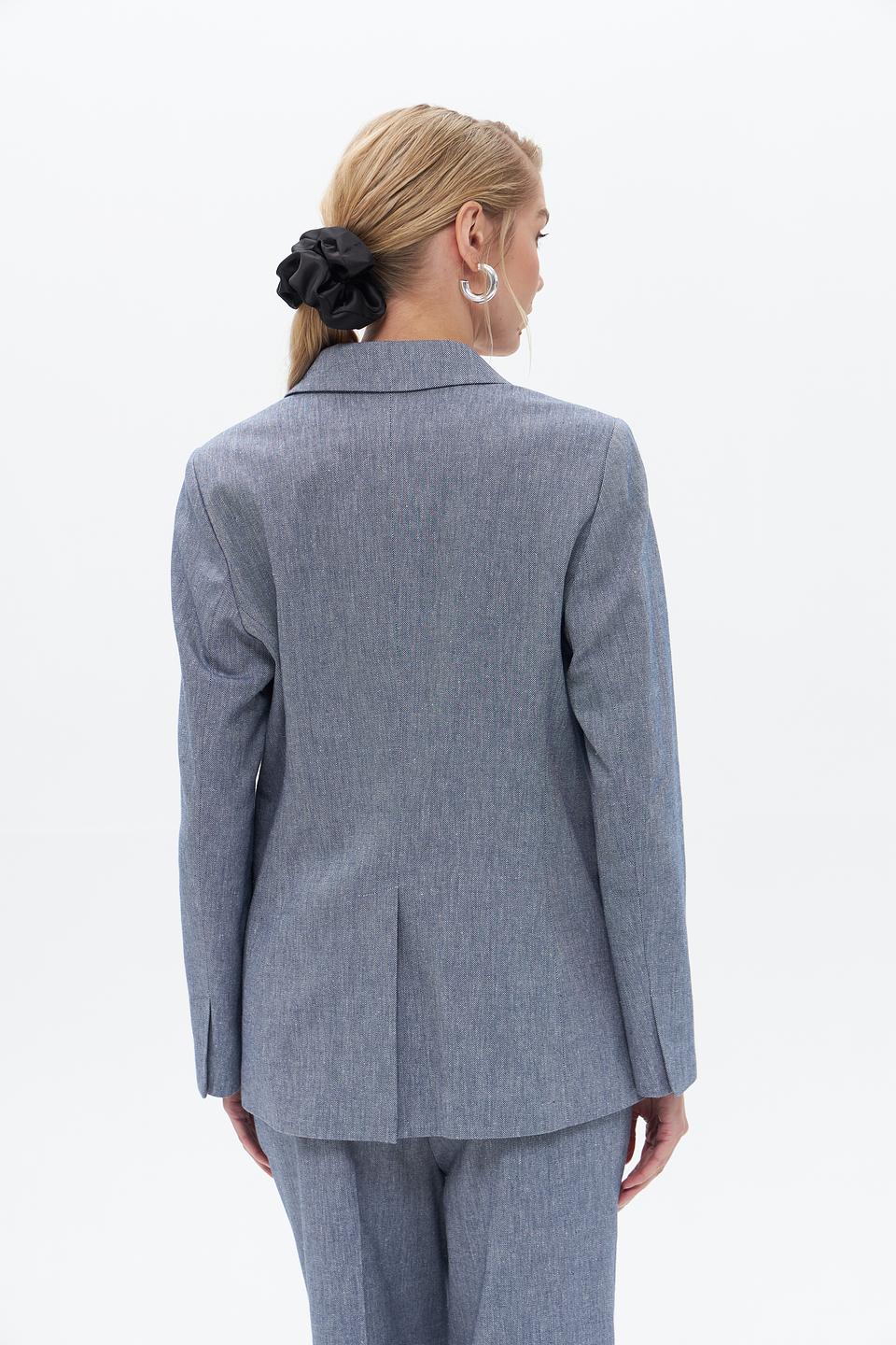 Жакет Oui приталенный серый