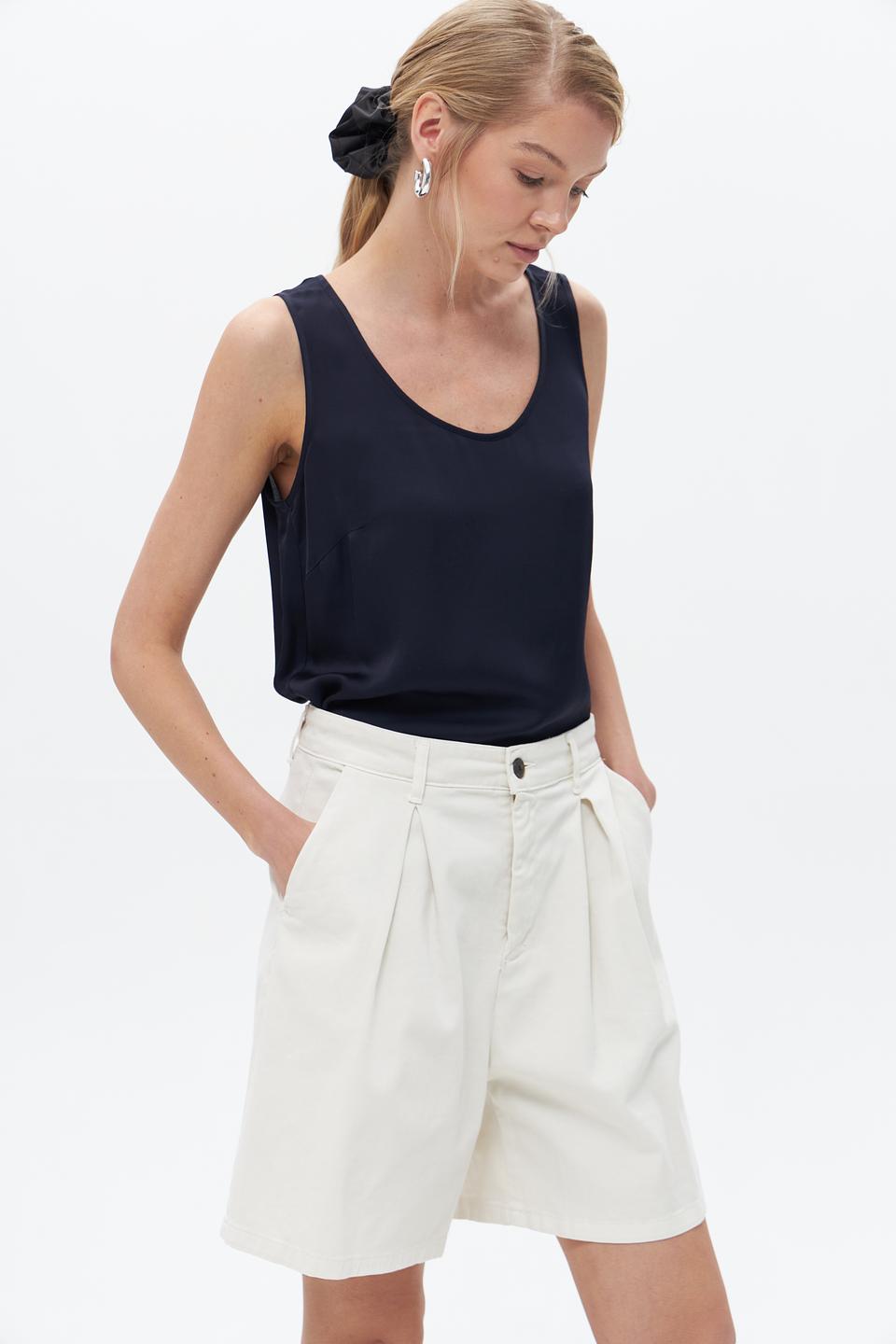 Топ Oui женский тёмно-синий