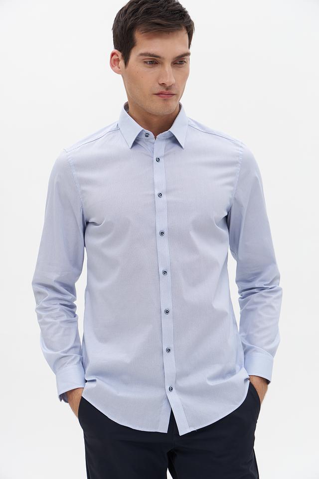 Рубашка Venti мужская голубая в мелкий рисунок