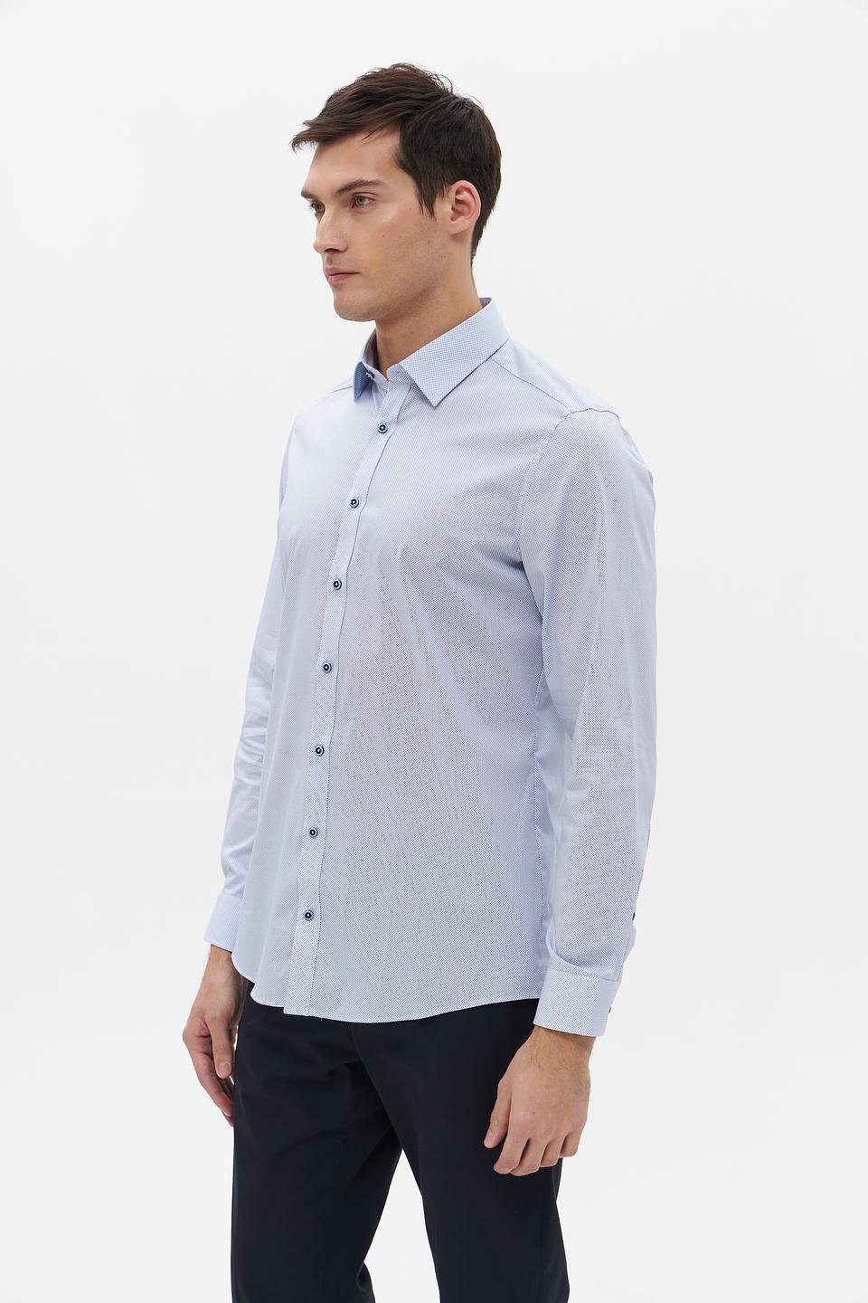 Рубашка Venti мужская голубая в мелкий рисунок