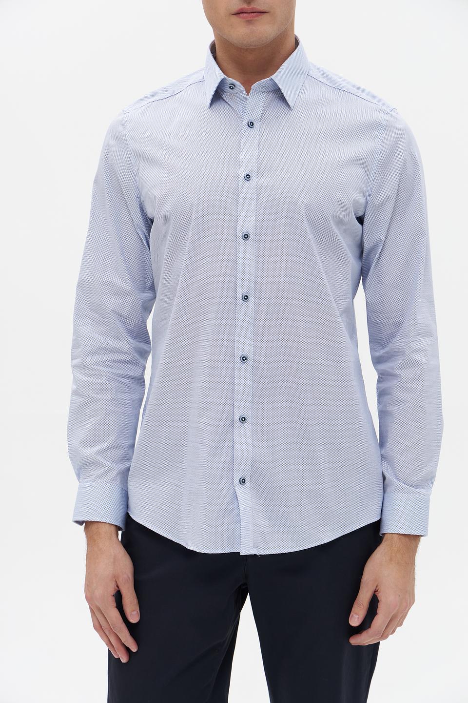 Рубашка Venti мужская голубая в мелкий рисунок