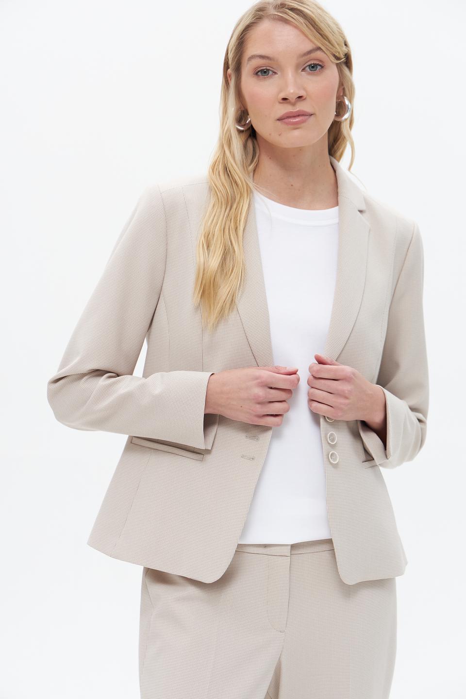 Жакет Bianca приталенный бежевый