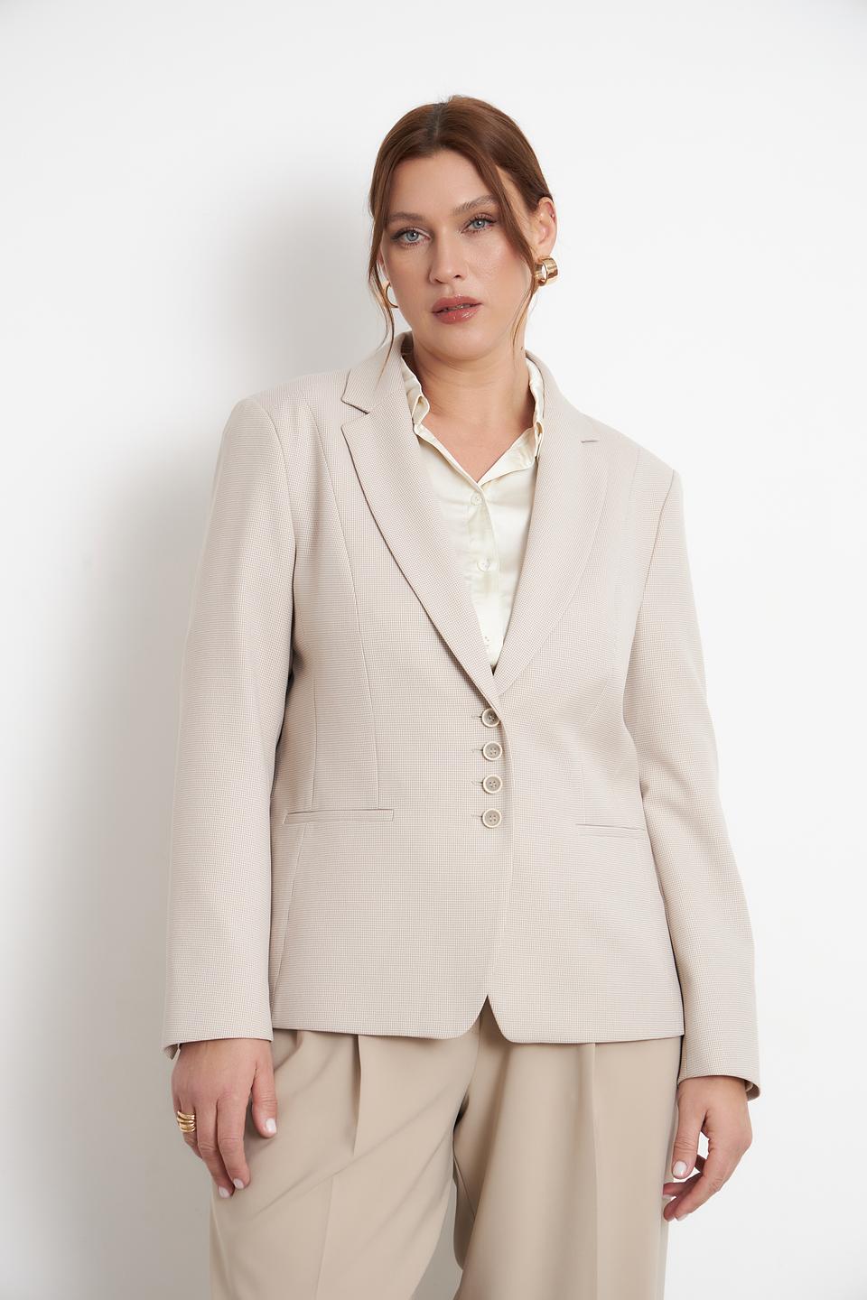 Жакет Bianca приталенный бежевый