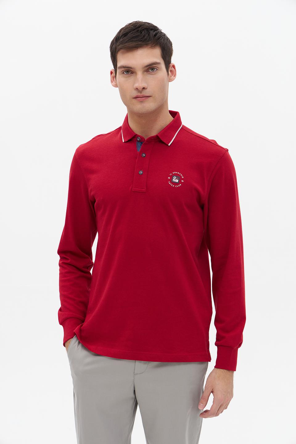 Поло Granchio с логотипом бордовый