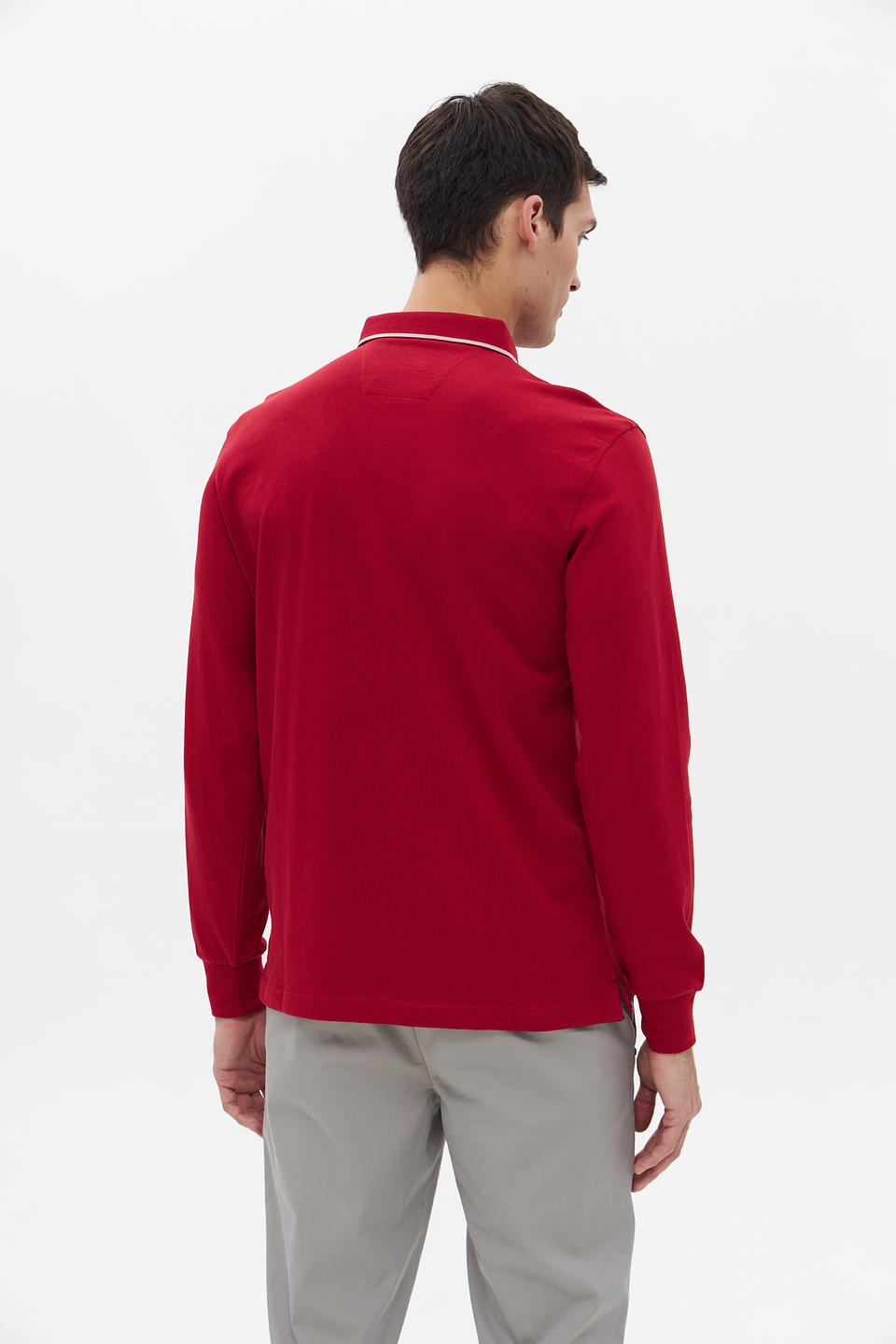 Поло Granchio с логотипом бордовый