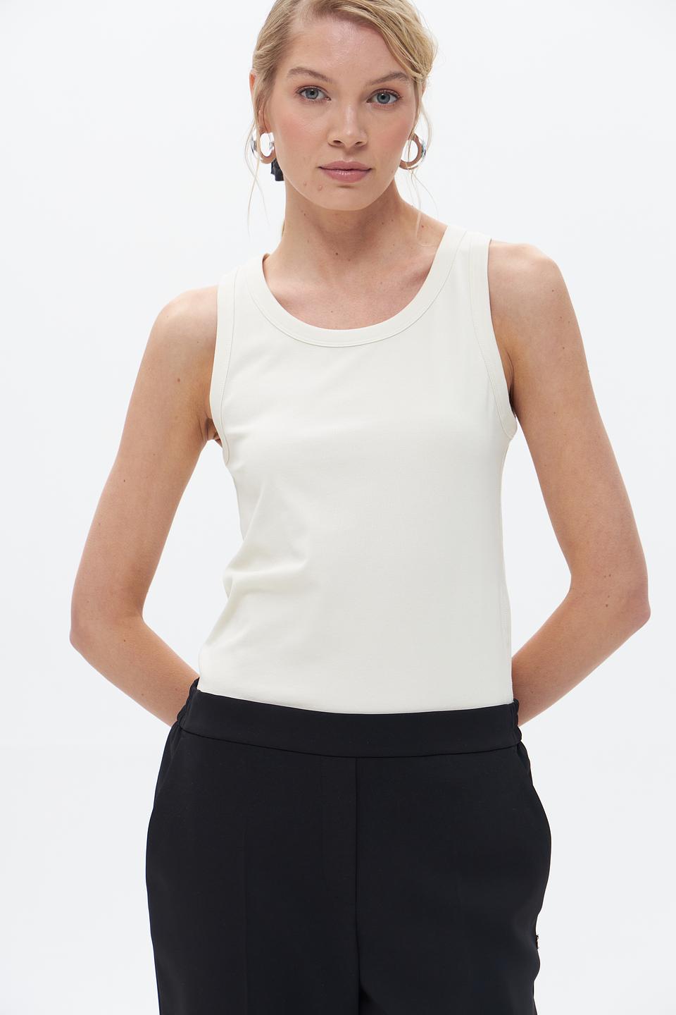 Майка-топ UNQ женская бежевая