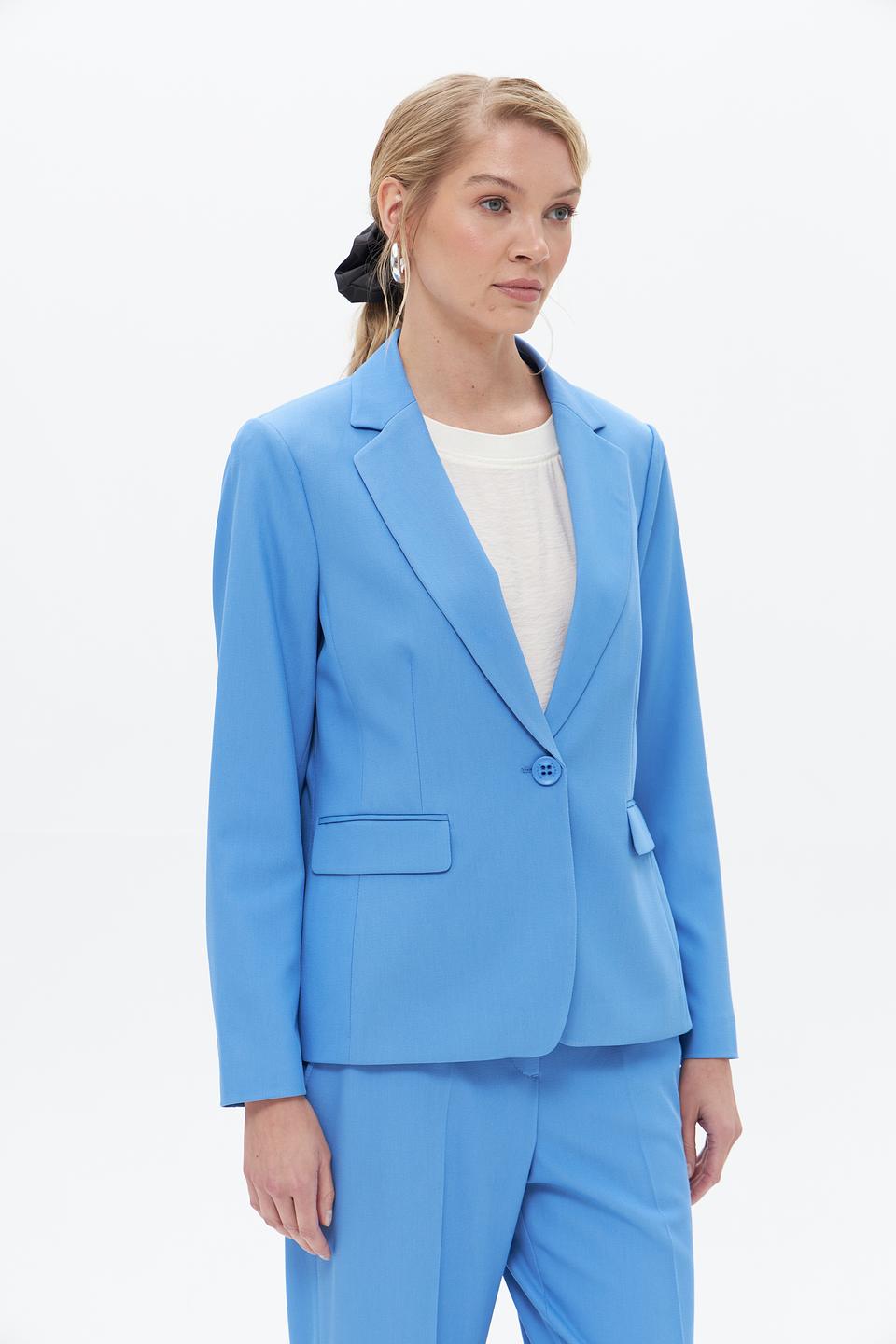 Жакет Bianca голубой приталенный