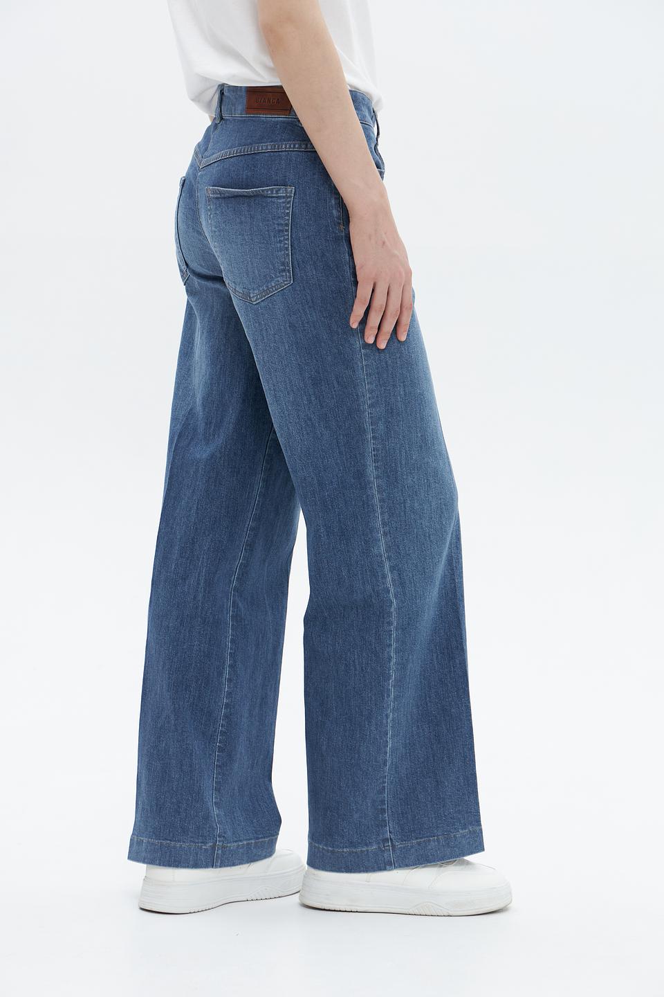 Джинсы Bianca клеш синие