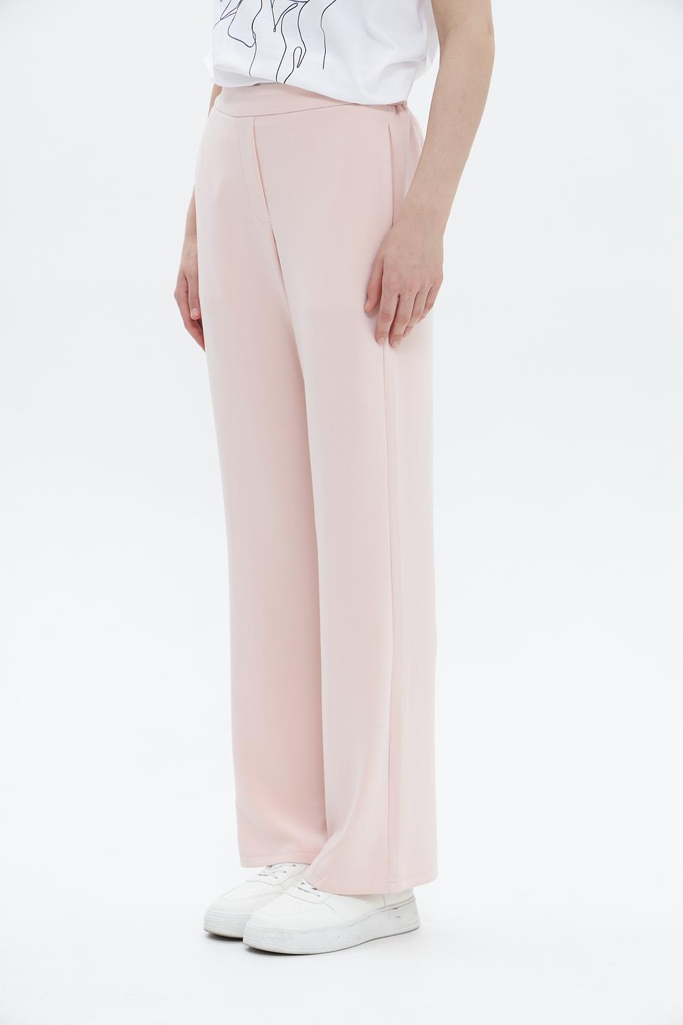 Брюки Oui прямого кроя пудровые