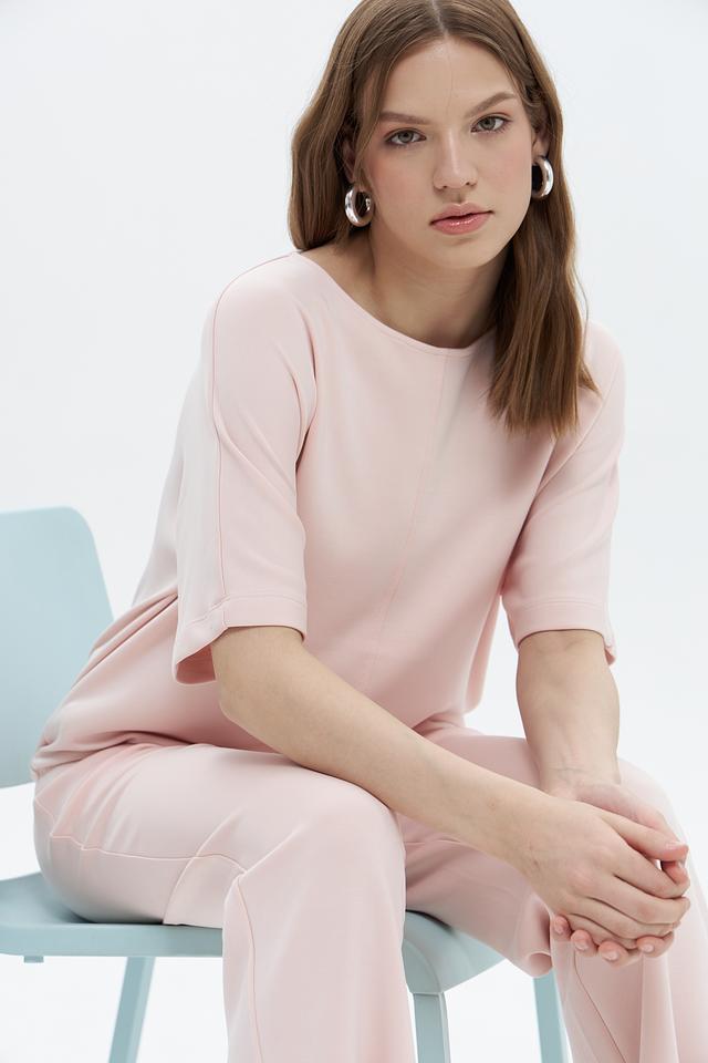 Пуловер Oui женский нежно-розовый