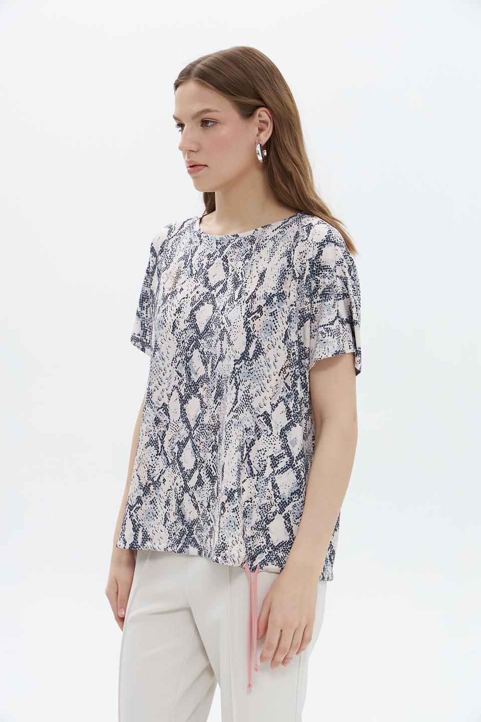 Блуза Oui с принтом reptile