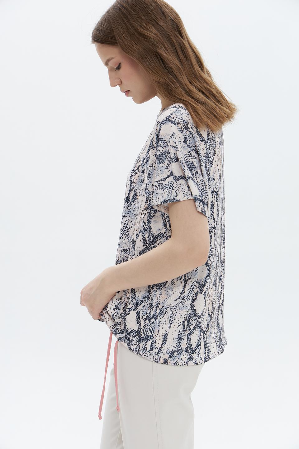 Блуза Oui с принтом reptile