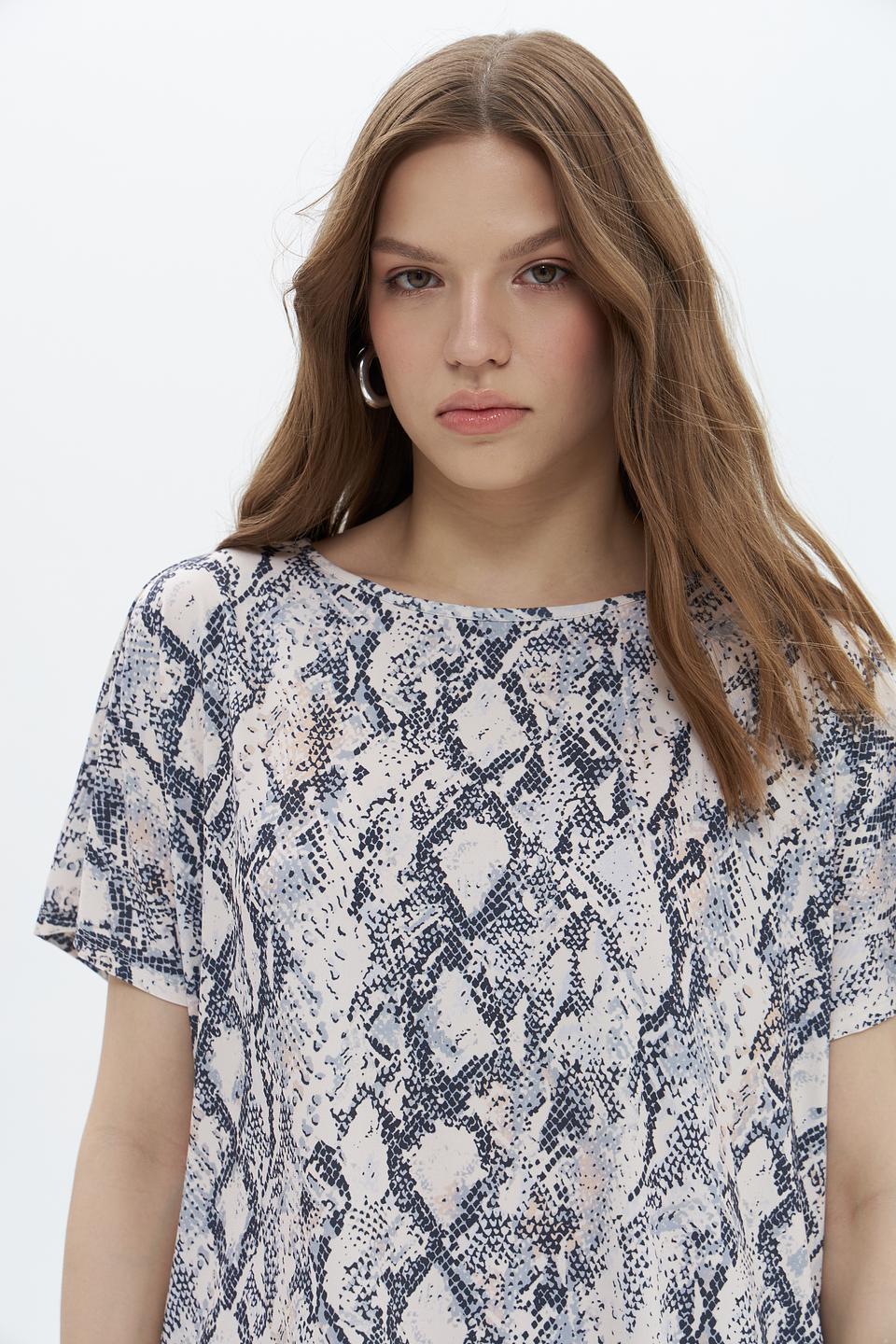 Блуза Oui с принтом reptile