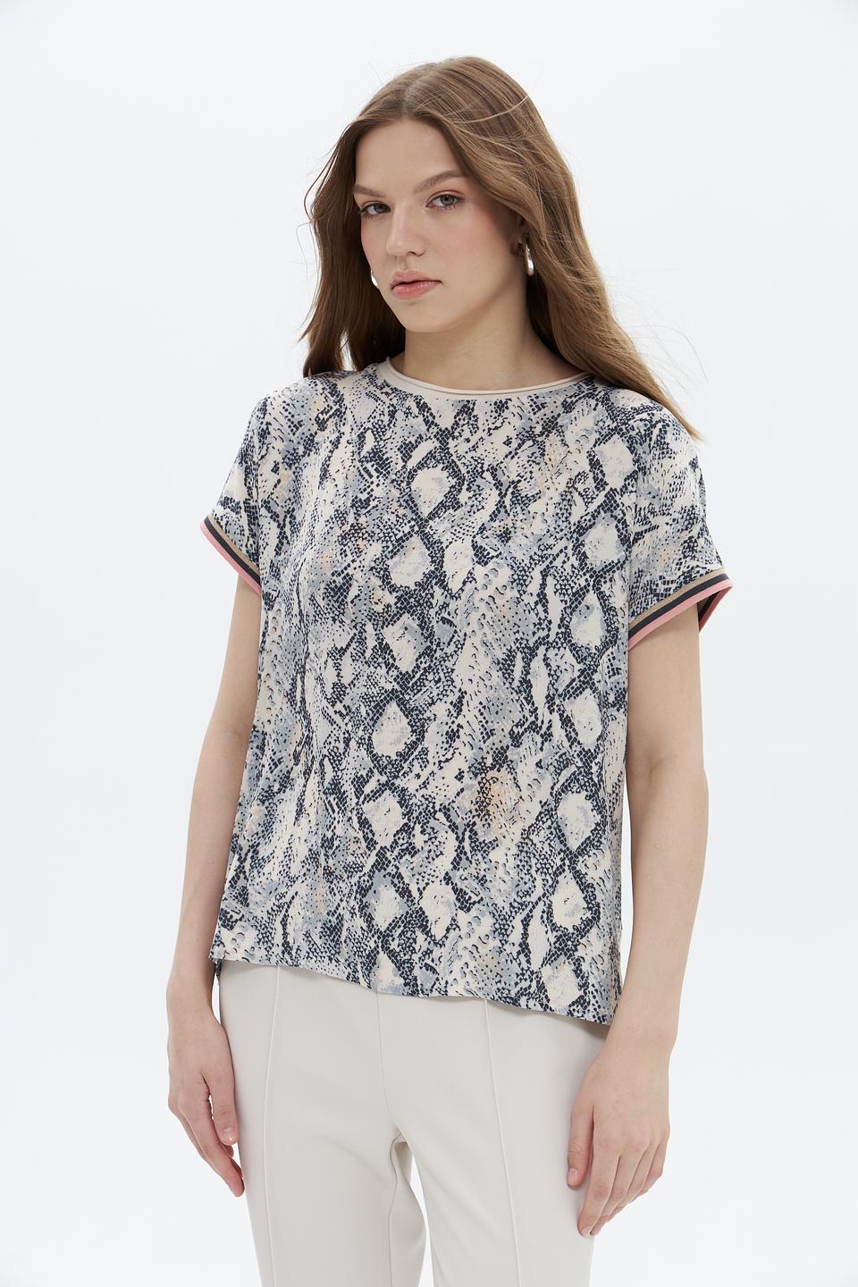 Блуза Oui с принтом reptile