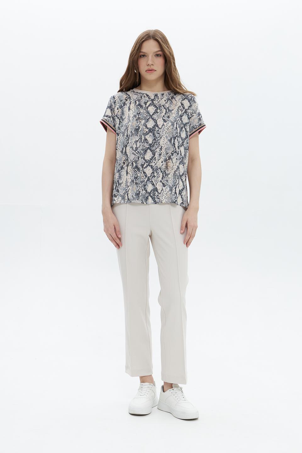 Блуза Oui с принтом reptile